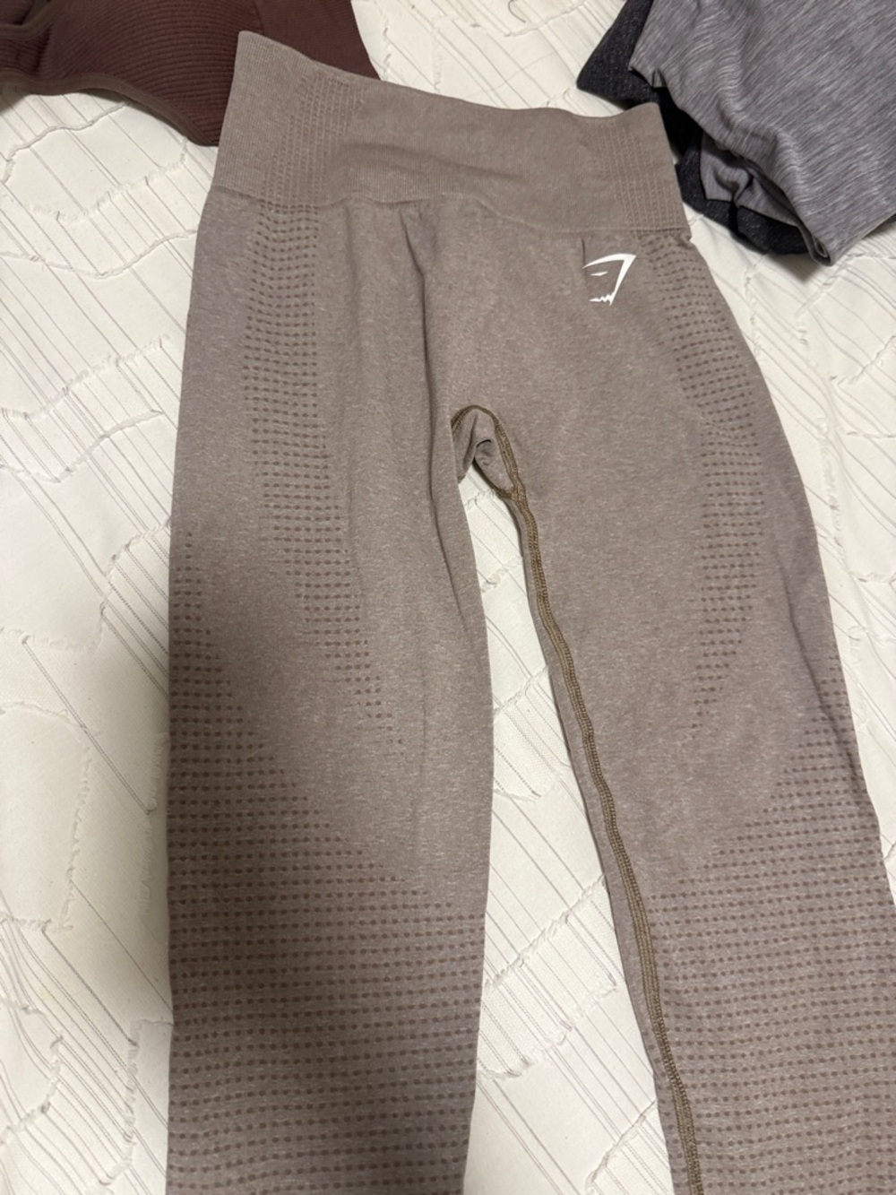 Gymshark Seamless High-Waist Leggings in Taupe Brown